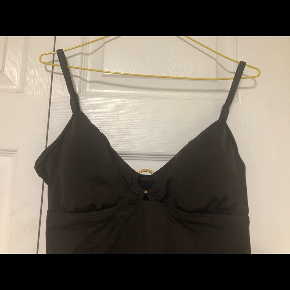 Speedo One Piece Swimsuit Charcoal Brown Size 14 - Picture 6 of 6